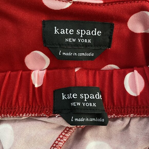 Kate Spade Polka Dot Long PJ Set NWT - Picture 9 of 9